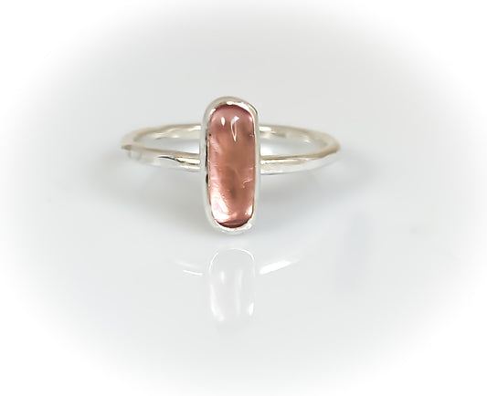 Pretty Pink Tourmaline Stacking Ring